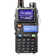 BAOFENG UV-5RM Plus 10W Ham Radio, UHF VHF Multi-Band Two Way Radio, NOAA FM AM(Airband) Receiver, Long Range Rechargeable Handheld Walkie Talkies, 2500mAh Battery USB-C Port, Support Chirp, 1 Pack