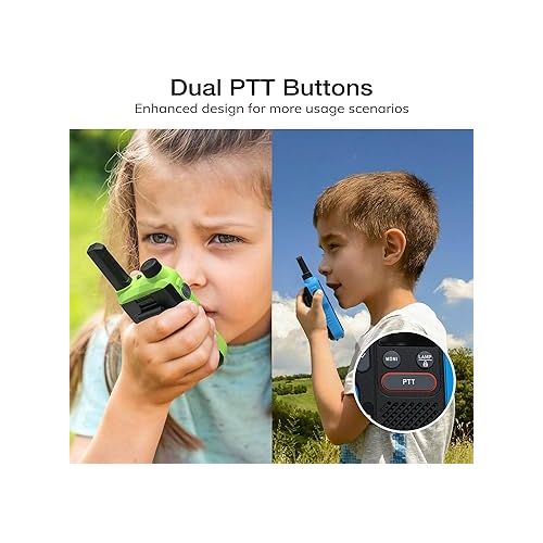  BAOFENG GT-18 Walkie Talkies for Kids Adult, License Free Long Range Rechargeable FRS Two Way Radio,1500mAh Battery, 22 Channels with Scan, Flashlight, VOX for Camping Hiking Family, 3 Pack