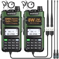 BAOFENG GM-15 Pro GMRS Radio 8W NOAA Weather Receiver & Scan Radio Rechargeable Long Range Two Way Radio Handheld Radios with USB-C Charger AR-771