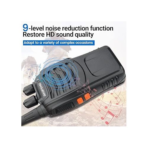  Walkie Talkies for Adults Long Range Baofeng Walkie Talkie with Earpieces Rechargeable Handheld Two Way Radio with USB Base Charger Walky Talky for Camping (4Pack)