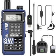 Baofeng Radio UV-S9 Pro Ham Radio Handheld Upgrade of UV-5R Dual Band 8W High Power Portable Two Way Radio with Battery and USB Charger Cable Walkie Talkies(Blue)