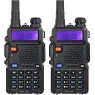 BAOFENG UV-5R Two Way Radio Handheld Ham Radio Dual Band Walkie Talkie(2PACK, Black)