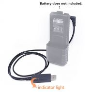 [아마존베스트]BAOFENG Baofeng 2.5mm USB Charger Cable with indicator light for BaoFeng UV-5R 3800mAh BL-5L High Capacity Battery