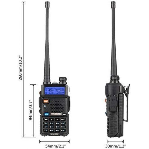  [아마존베스트]BAOFENG Baofeng UV-5R Two Way Radio Dual Band 136-174/400-480Mhz Walkie Talkie 1800mAh Li-ion Battery