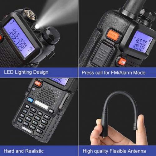  [아마존베스트]BAOFENG Baofeng UV-5R Two Way Radio Dual Band 136-174/400-480Mhz Walkie Talkie 1800mAh Li-ion Battery