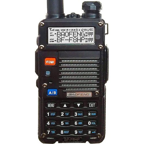  [아마존베스트]BaoFeng BF-F8HP (UV-5R 3rd Gen) 8-Watt Dual Band Two-Way Radio (136-174MHz VHF & 400-520MHz UHF) Includes Full Kit with Large Battery