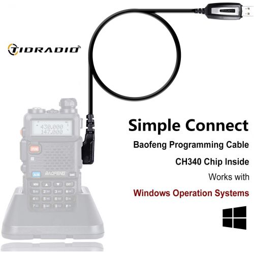  BaoFeng UV-5R Ham Radio BaoFeng Radio with Extra 1800mAh Battery and TIDRADIO 771 Antenna 144-148Mhz/420-450Mhz Two Way Radio Includes Full Kit BaoFeng Walkie Talkie