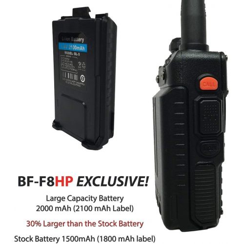  [아마존베스트]BaoFeng BF-F8HP (UV-5R 3rd Gen) 8-Watt Dual Band Two-Way Radio (136-174MHz VHF & 400-520MHz UHF) Includes Full Kit with Large Battery