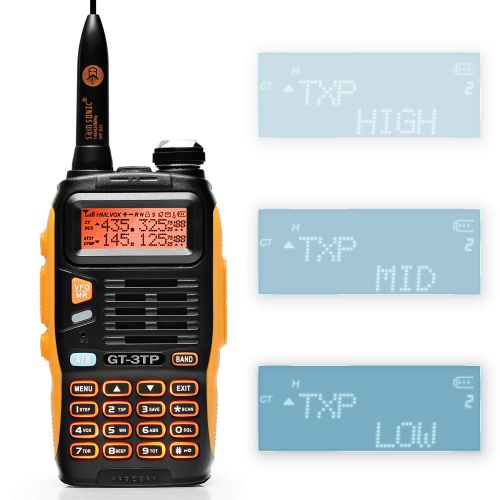  BAOFENG Baofeng GT-3TP Mark-III 8W/4W/1W High Power Dual Band Two-Way Radio Transceiver 2 Pack + 2 Remote Speaker + 2 Car Charger + 1 Programming Cable