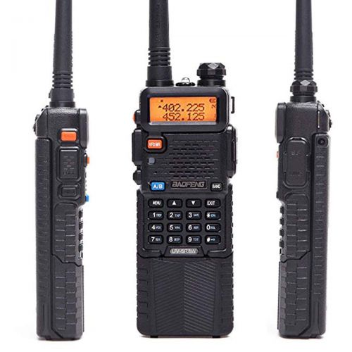  BAOFENG 2PCS BaoFeng UV-5R 8W High Power Tri-Power 1W/4W/8W Portable Dual Band Two-Way Radio 3800mAh Battery & Tactical Antenna