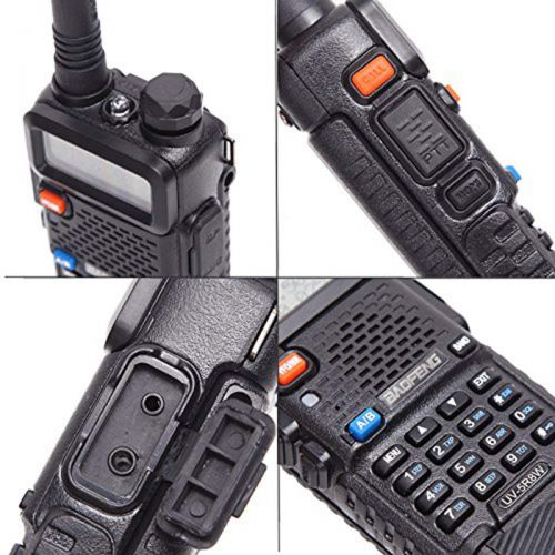  BAOFENG 2PCS BaoFeng UV-5R 8W High Power Tri-Power 1W/4W/8W Portable Dual Band Two-Way Radio 3800mAh Battery & Tactical Antenna