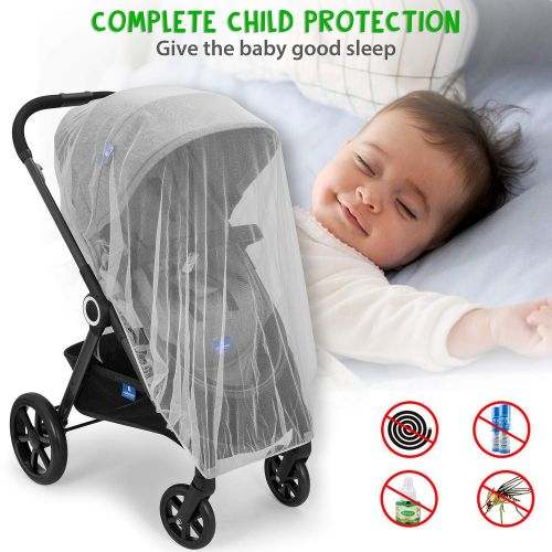  BAOHUA Mosquito Net for Strollers,Mosquito Net for Car Seat and Crib,Universal Size,Long Lasting Infant Insect Shield Netting(2 Pack)