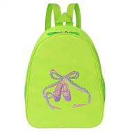 BAOHULU Littl Girls Dance Shoulder Bag - Toe Shoes Dancing School Ballet Gym Backpack (One_Size, Green)