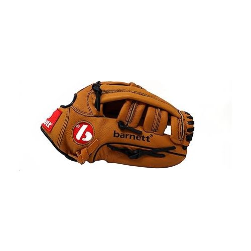  Barnett SL-127 Leather Baseball Glove, Outfield, Size 12.7'', Brown