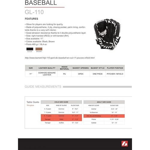  GL-110 REG Competition Infield Baseball Glove 11