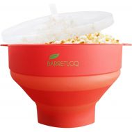 [아마존베스트]BARRETLGQ Silicone Microwave Popcorn Popper with Lid for Home Microwave Popcorn Makers with Handles Collapsible Popcorn Bowl