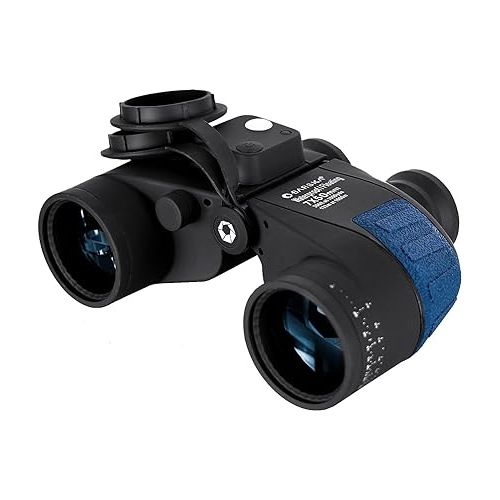 BARSKA Deep Sea Waterproof Floating Binocular w/ Internal Rangefinder & Compass, Blue, 7x50mm (AB10798)