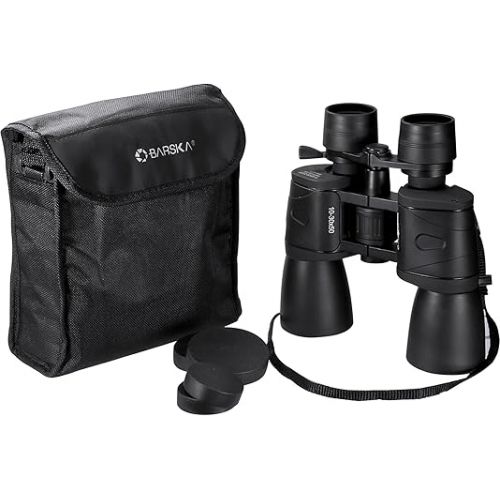  Barska Gladiator 10-30x50 Zoom Binoculars with Tripod Adaptor for Stargazing, Birding, Hiking, Sports, Travelling, Camping