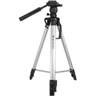 BARSKA Deluxe Tripod Extendable to 63.4 w/ Carrying Case , Gray/Black