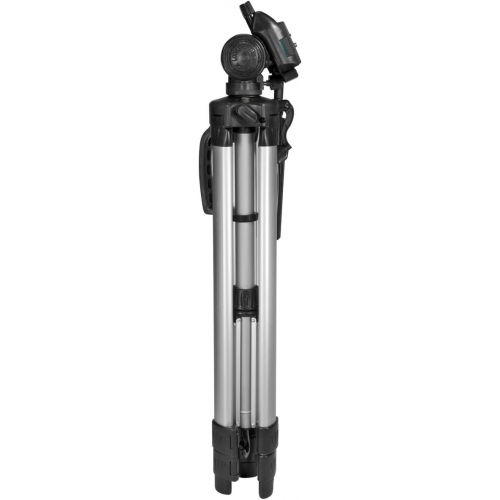  BARSKA Deluxe Tripod Extendable to 63.4 w/ Carrying Case , Gray/Black