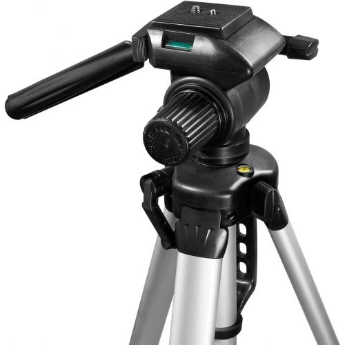  BARSKA Deluxe Tripod Extendable to 63.4 w/ Carrying Case , Gray/Black