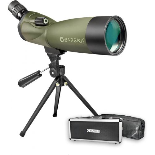  Barska AD11284 Blackhawk 20-60x60 Waterproof Spotting Scope with Tripod & Cases for Birding, Target Shooting, Sports, etc , Green