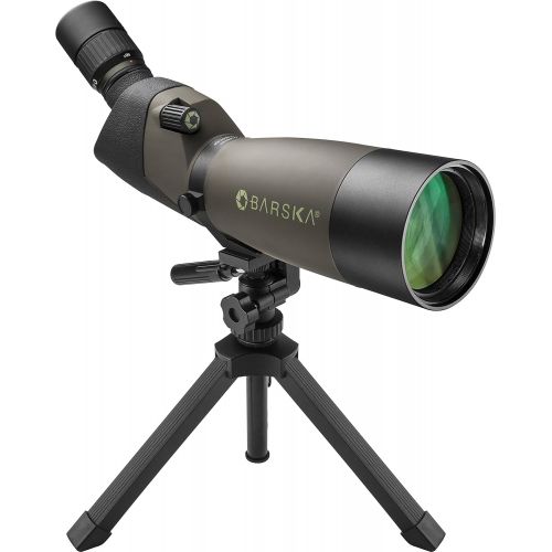  BARSKA AD12162 Blackhawk 20-60x80 Waterproof Spotting Scope with Tripod & Cases for Birding, Target Shooting, Sports, etc