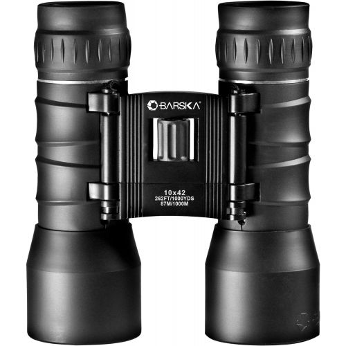  BARSKA 10x42 Lucid View Compact Binoculars , Black