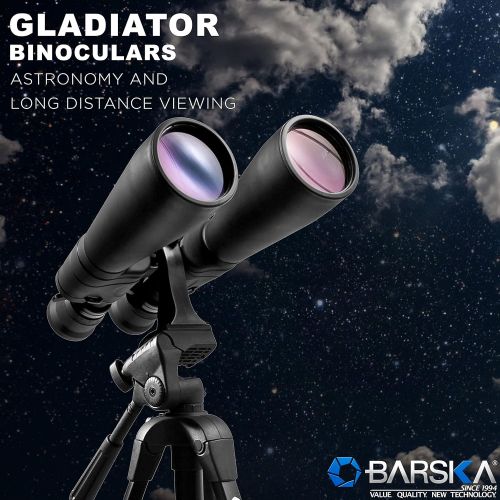  Barska AB10592 Gladiator 20-100x70 Zoom Binoculars with Tripod Adaptor for Astronomy & Long Range Viewing , Black