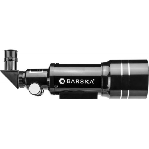  [아마존베스트]BARSKA Starwatcher 300x70mm 225 Power Refractor Telescope with Table Top Tripod and 3X Barlow Lens, Black (AE12932)