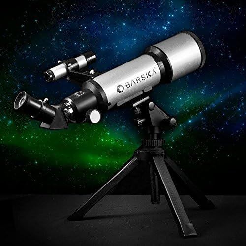  BARSKA Starwatcher 400x70mm Refractor Telescope w Tabletop Tripod & Carry Case