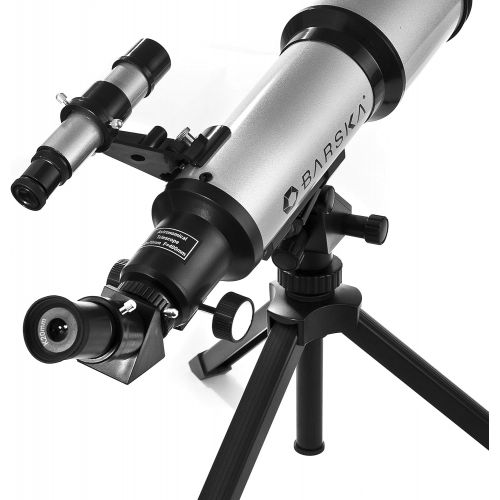  BARSKA Starwatcher 400x70mm Refractor Telescope w Tabletop Tripod & Carry Case