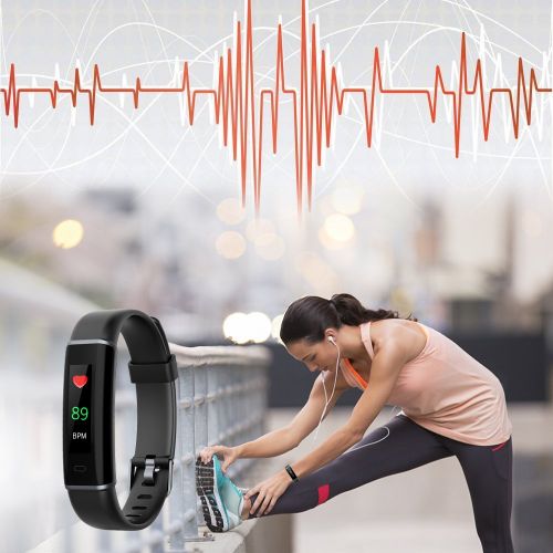  BASECAMP Basecamp Fitness Tracker HR, Smart Band Activity Tracker Watch with Heart Rate Monitor, Sleep Monitor, Steps Counter IP67 Waterproof Pedometer Watch for Women Men, Android&iOS