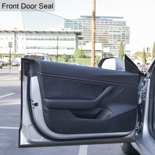  [아마존 핫딜] [아마존핫딜]BASENOR Tesla Model 3 Door Seal Kit Soundproof Rubber Weather Draft Seal Strip Wind Noise Reduction Kit