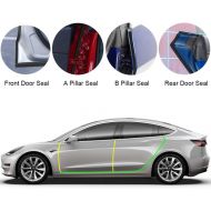 BASENOR Tesla Model 3 Model Y Model S Door Seal Kit Soundproof Rubber Weather Draft Seal Strip Wind Noise Reduction Kit