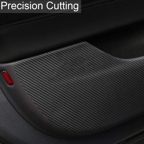  BASENOR Tesla Model 3 Door Protector Anti-Kick Mat Leather Carbon Fiber Set of 4 Upgraded