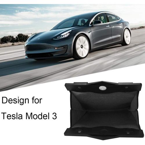  BASENOR Tesla Model 3 Trash Can PU Leather Garbage Bin