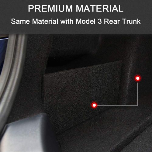  BASENOR Tesla Model 3 Rear Trunk Organizer Side Divider Accessories