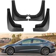 BASENOR Tesla Model 3 Mud Flaps Splash Guards(Set of Four) No Need to Drill Holes Gen 2 Upgraded