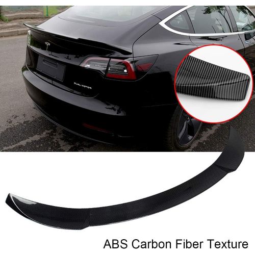  BASENOR Tesla Model 3 ABS Carbon Fiber Sport Trunk Wing Performance Spoiler