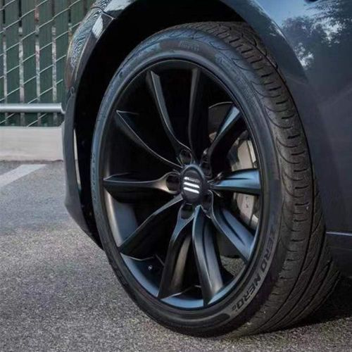  BASENOR Tesla Model 3 Aero Wheel Cap Kit Center Cap Set and Wheel Lug Nut Cover (Grey & Sliver)