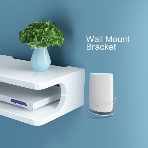  [아마존베스트]Netgear Orbi Wall Mount, BASSTOP Sturdy Clear Acrylic Wall Mount Bracket Compatible with Orbi WiFi Router RBS40, RBK40, RBS50, RBK50, AC2200 AC3000 Tri Band Home WiFi Router- (1 Pa