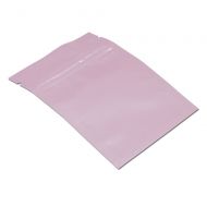 BAT Pack 12x18cm (4.7x7.1) Pink Color Aluminum Foil Ziplock Valve Bags Flat Bottom Mylar Zip Lock Food Snack Safe Packing Pouch Mylar Resealable Pouch Heat Seal Tear Notches Packing Bag (10