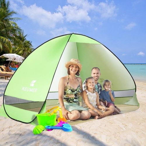  BATTOP Pop Up Beach Tent Sun Shelter Cabana Anti UV Beach Shelter for 2-3 Person Outdoor Sets up in Seconds