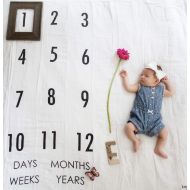 BATZkids Muslin Yearly Milestone Blanket- Days, Weeks, Months and Years