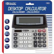 BAZIC 12-Digit Dual Power Desktop Calculator w/Adjustable Display, Solar & Battery, LCD Display, Standard Function Electronics Calculators, 1-Pack