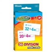 B BAZIC PRODUCTS BAZIC Division Flash Cards (36/Pack), Case of 24