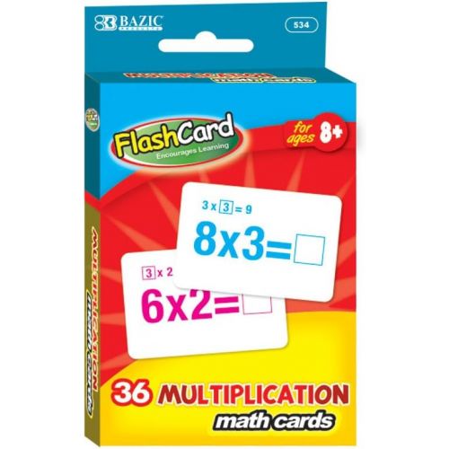  B BAZIC PRODUCTS BAZIC Multiplication Flash Cards (36/Pack), Case of 24