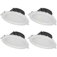 Bazz Box Recessed LED Kit, Dimmable, Easy Installation, Damp Location, 6-in, Matte White, 4 Piece