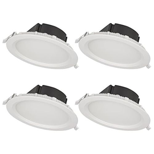  Bazz Box Recessed LED Kit, Dimmable, Easy Installation, Damp Location, 6-in, Matte White, 4 Piece